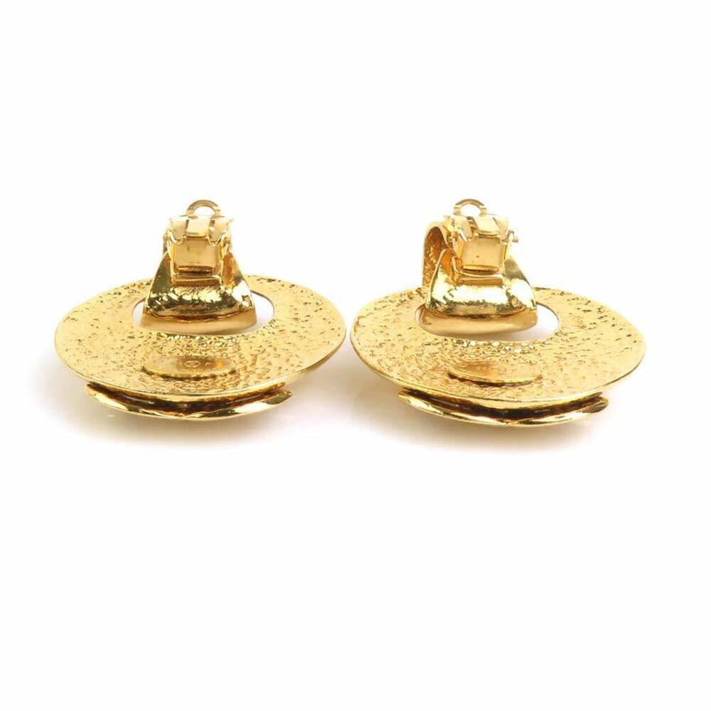 Chanel earrings, metal, gold, women's, h32612g - Picture 9 of 15